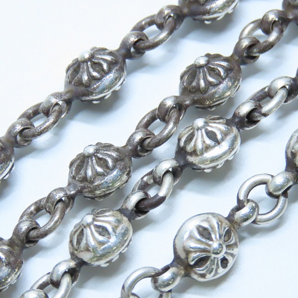 実際に弊社で買取させて頂いたCHROME HEARTS/クロムハーツ フィリグリークロス ペンダント XS/クロスボールチェーン #1 ネックレスの画像 6枚目