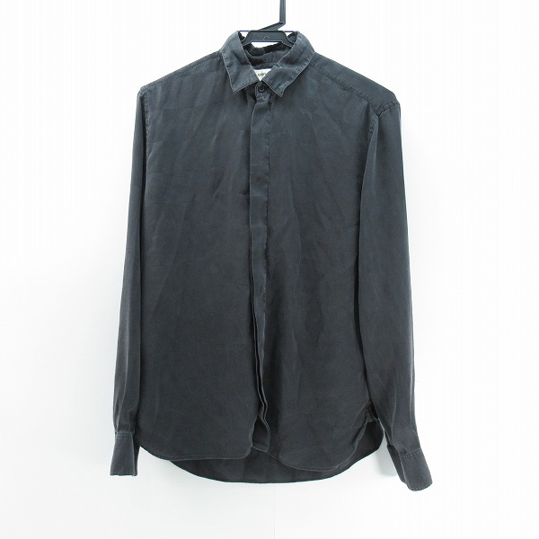 実際に弊社で買取させて頂いた【JPタグ】SAINT LAURENT PARIS/サンローランパリ ブロックチェック シルク長袖シャツ 646850 Y1D87/36