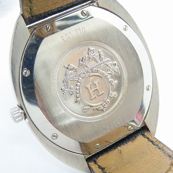 実際に弊社で買取させて頂いたHERMES/エルメス エスパス デジタル 腕時計 クォーツ QZ ES1.710【動作未確認】の画像 4枚目