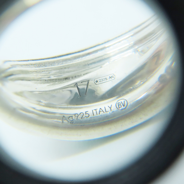 実際に弊社で買取させて頂いたBOTTEGA VENETA/ボッテガヴェネタ Ag925/シルバー925 グリーンエナメル リング 629612 V5081/16号の画像 6枚目