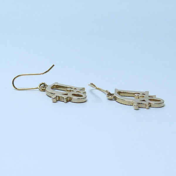 実際に弊社で買取させて頂いたDior/ディオール ロゴデザイン ストーン ピアスの画像 3枚目