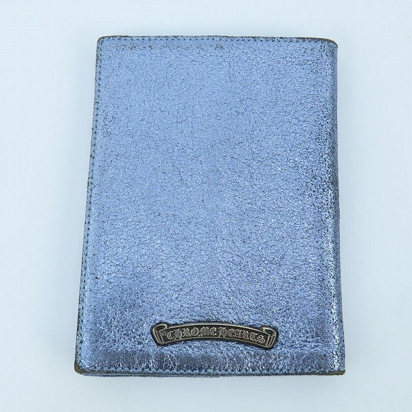 実際に弊社で買取させて頂いた【インボイス原本】CHROME HEARTS/クロムハーツ  PASSPORT COVER #2 パスポート カバー フィリグリークロス メタリックカラーの画像 2枚目