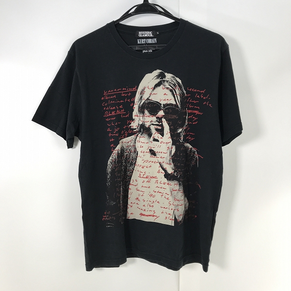 実際に弊社で買取させて頂いたHYSTERIC GLAMOUR/ヒステリックグラマー KURT COBAIN/カートコバーン Tシャツ ブラック 0211CT10/L