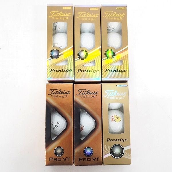 実際に弊社で買取させて頂いた【未使用/オウンネーム】Titleist/タイトリスト PRO V1・Preatige ゴルフボール 6スリーブ 計18個