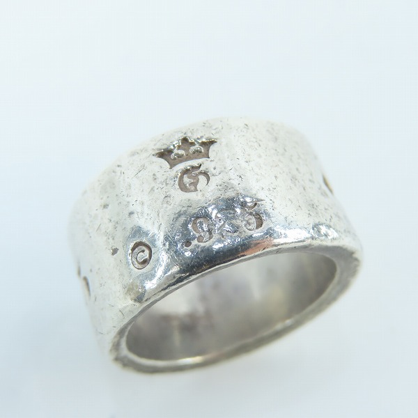 実際に弊社で買取させて頂いたGabor/ガボール  ワイド G&Crown ゴシック シガー バンド リング 16-17.5号の画像 6枚目