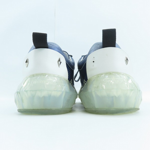 実際に弊社で買取させて頂いたJIMMY CHOO/ジミーチュウ DIAMOND/ダイヤモンド クリアソール スニーカー ブルー/41の画像 1枚目