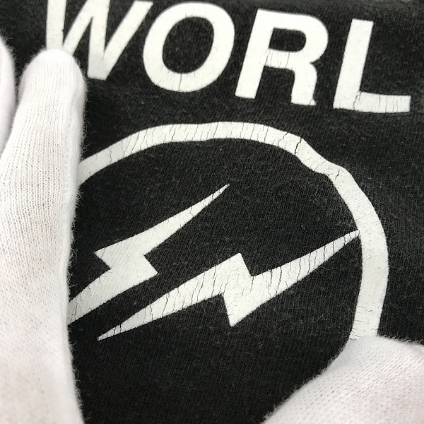 実際に弊社で買取させて頂いたSTUSSY×FRAGMENT DESIGN/ステューシー ONE WORLD ONE HEART TEE 東日本大震災チャリティ Tシャツ Lの画像 7枚目