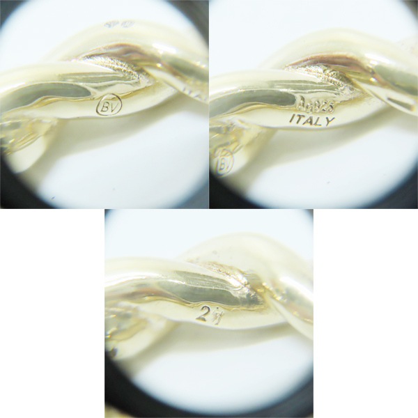 実際に弊社で買取させて頂いたBOTTEGA VENETA/ボッテガヴェネタ Ag925/シルバー925 ツイストリング 665811 VAHU0/20.5号の画像 6枚目