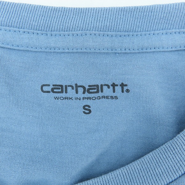 実際に弊社で買取させて頂いたCarhartt/カーハート ポケット Tシャツ ブルー/Sの画像 2枚目