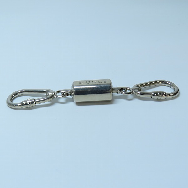 実際に弊社で買取させて頂いたGUCCI/グッチ ダブルフック ロゴ キーホルダー/キーリングの画像 3枚目