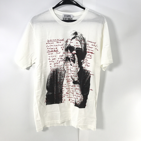 実際に弊社で買取させて頂いたHYSTERIC GLAMOUR/ヒステリックグラマー KURT COBAIN/カートコバーン Tシャツ ホワイト 0211CT10/L