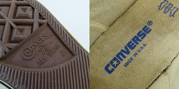 実際に弊社で買取させて頂いたCONVERSE/コンバース ALL STAR OX USA製 MAROON スニーカー M9691/8の画像 5枚目