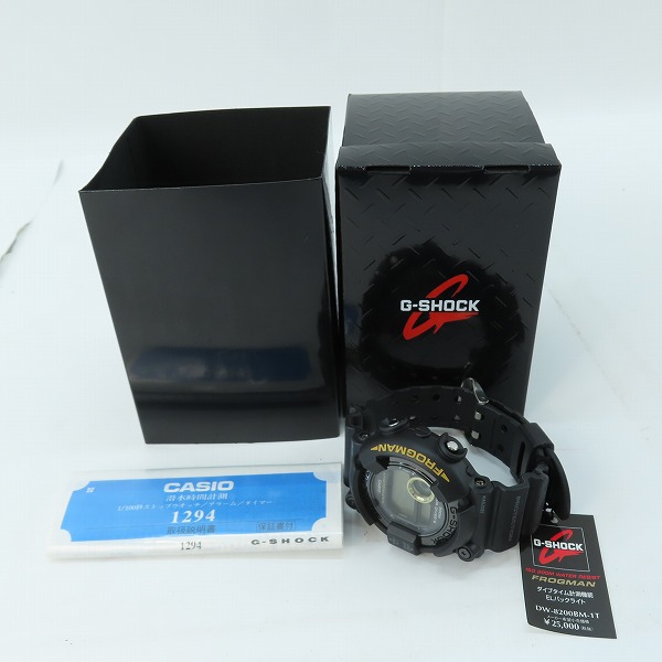 実際に弊社で買取させて頂いたG-SHOCK/Gショック FROGMAN MEN IN BLACK 2 フロッグマン DW-8200BM-1T【動作未確認】の画像 7枚目