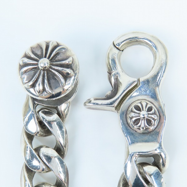 実際に弊社で買取させて頂いたCHROME HEARTS/クロムハーツ クラシックチェーン クリップ ブレスレット 13リンクの画像 4枚目