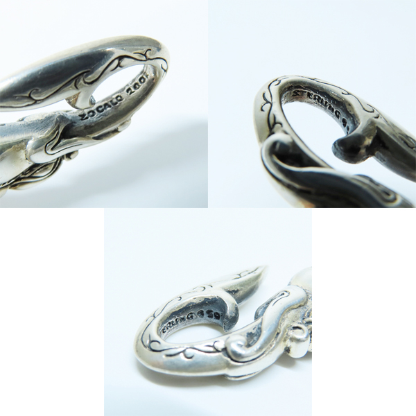 実際に弊社で買取させて頂いた【ギャラ付き】ZOCALO/ソカロ silver950/シルバー ダブルリンク バード ドージェ ウォレットチェーンの画像 5枚目