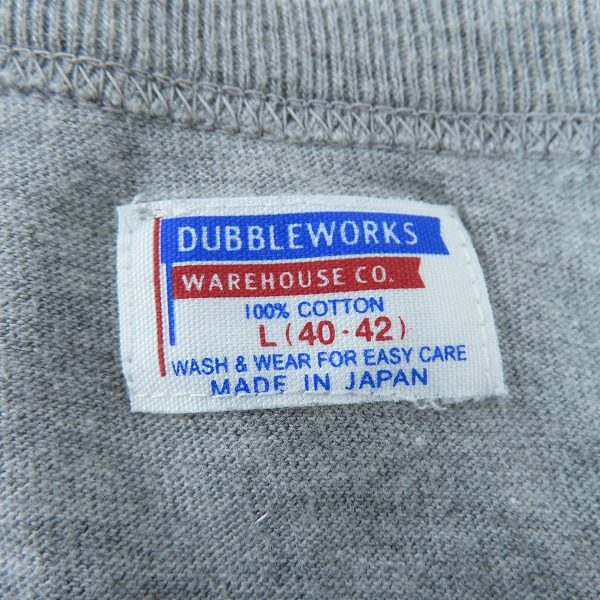 実際に弊社で買取させて頂いたWAREHOUSE/ウエアハウス DUBBLE WORKS  ヘンリーネック カットソー /Lの画像 2枚目