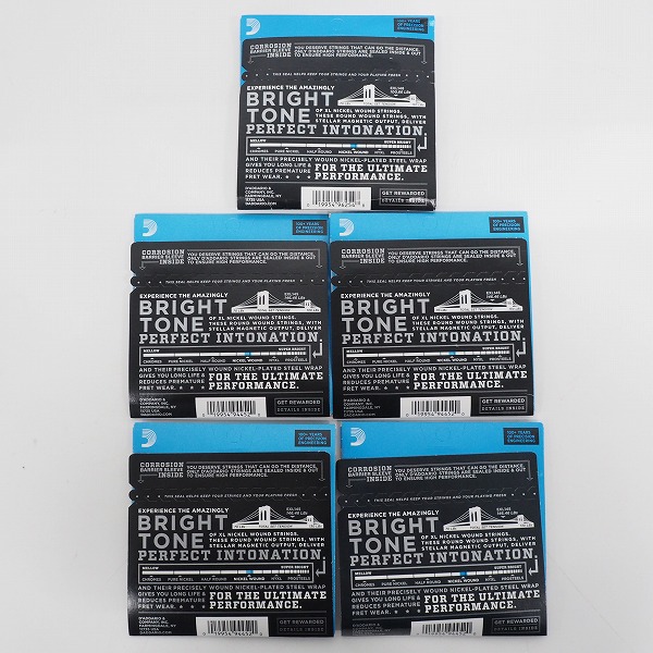 実際に弊社で買取させて頂いた【未開封】D'Addario/ダダリオ Nickel Wound XL EXL145 12-54・EXL148 12-60 エレキギター弦 計5個セットの画像 1枚目