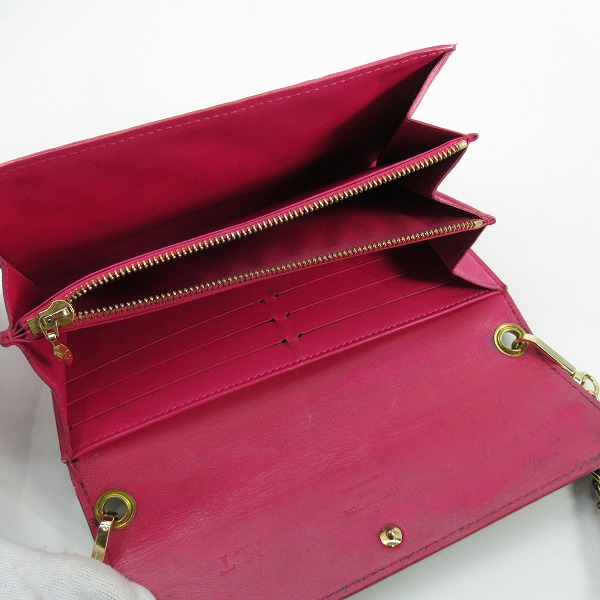 実際に弊社で買取させて頂いたLOUIS VUITTON/ルイヴィトン ヴェルニ モノグラム チェーン ウォレット財布の画像 5枚目