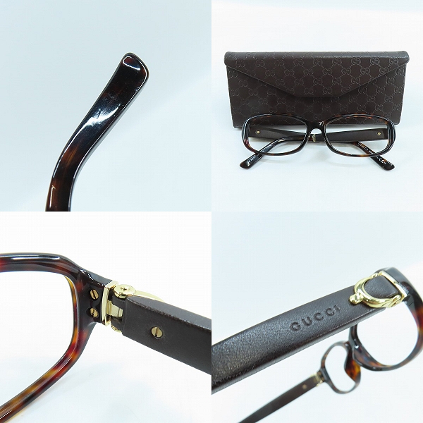 実際に弊社で買取させて頂いたGUCCI/グッチ べっ甲柄 メガネフレーム/アイウェア GG3667/Fの画像 9枚目