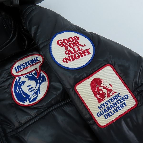 実際に弊社で買取させて頂いたHYSTERIC GLAMOUR/ヒステリックグラマー ワッペン プリマロフト フーデッド 中綿ジャケット 0213AB01 L の画像 8枚目