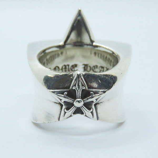 実際に弊社で買取させて頂いたCHROME HEARTS/クロムハーツ LARGE STAR RING/ラージスターリング/26-26.5号の画像 3枚目