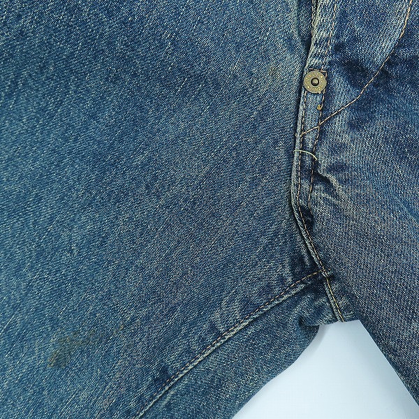 実際に弊社で買取させて頂いたEVIS/エヴィス/エビス 初期 水牛パッチ/デニムパンツ/サスペンダーボタン付き/W34L35の画像 6枚目