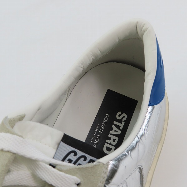 実際に弊社で買取させて頂いた【未使用】GOLDEN GOOSE/ゴールデングース STARDAN SILVER PRINTED スニーカー/42の画像 4枚目
