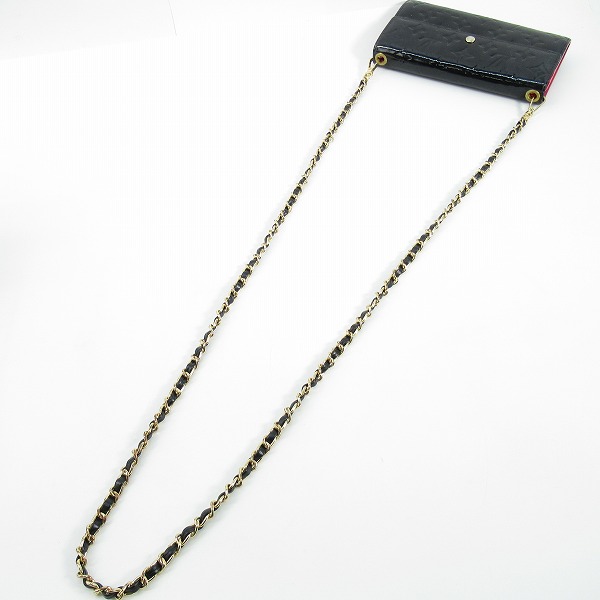 実際に弊社で買取させて頂いたLOUIS VUITTON/ルイヴィトン ヴェルニ モノグラム チェーン ウォレット財布の画像 2枚目