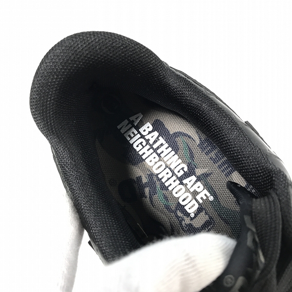 実際に弊社で買取させて頂いたNEIGHBORHOOD × A BATHING APE/ネイバーフッド×アベイシングエイプ BAPE STA スニーカー 1J23191901/26の画像 4枚目