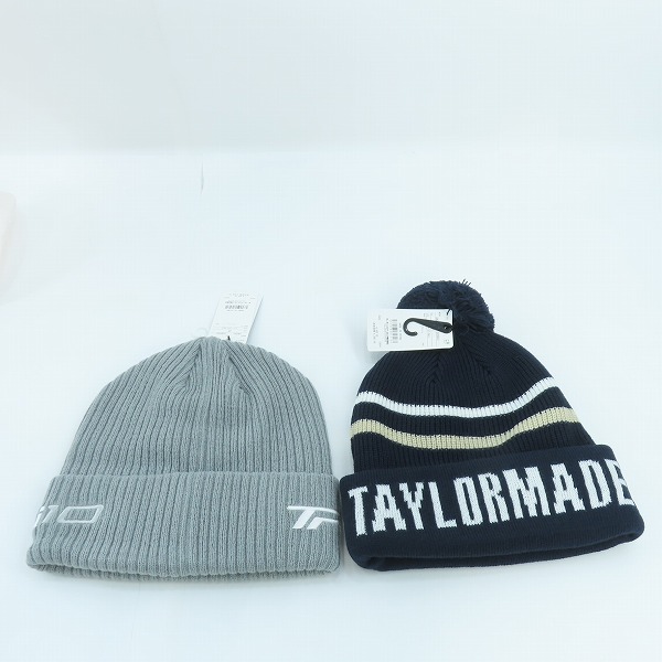 実際に弊社で買取させて頂いた【未使用】TaylorMade/テーラーメイド ツアービーニー ニットキャップ  2点セットの画像 1枚目