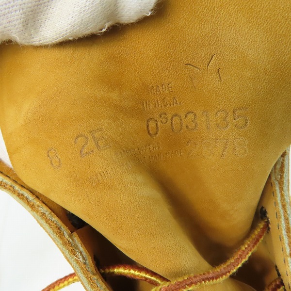 実際に弊社で買取させて頂いたRED WING/レッドウィング 羽タグ スエード アイリッシュセッターブーツ 2878/8/2Eの画像 5枚目