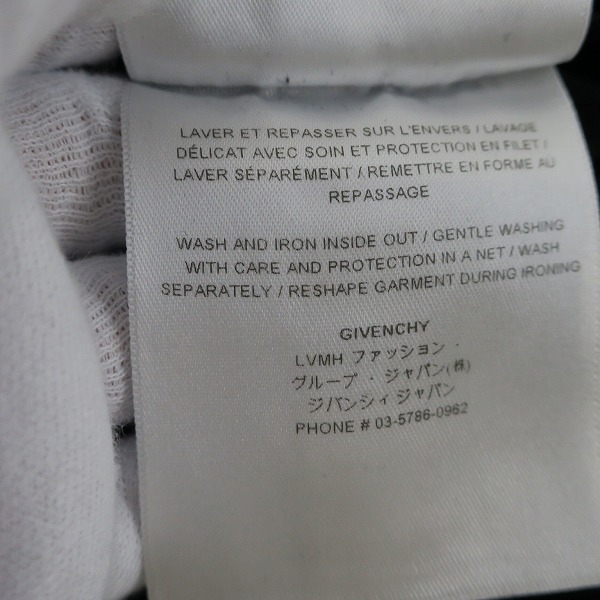 実際に弊社で買取させて頂いた【JPタグ】GIVENCHY/ジバンシィ 23SS COLLEGE EMBROIDERED LOGO TEE カレッジ ロゴ Tシャツ BM71CW3Y6B Lの画像 5枚目