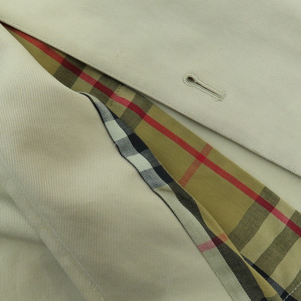 実際に弊社で買取させて頂いたBurberry's/バーバリーズ 裏地チェック柄 ステンカラーコート の画像 9枚目