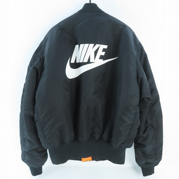 実際に弊社で買取させて頂いたNIKE×ALPHA INDUSTRIES/ナイキ×アルファインダストリーズ リバーシブル MA-1 フライトジャケット Lの画像 1枚目