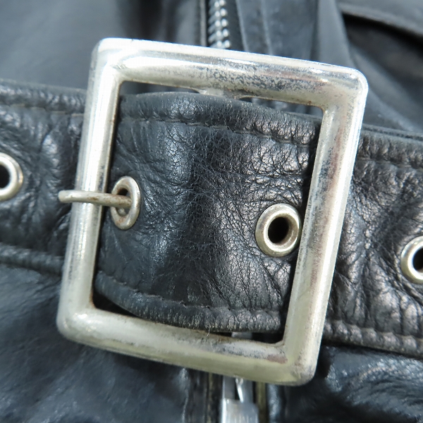 実際に弊社で買取させて頂いた【難有り】PERFECTO by Schott/パーフェクト バイ ショット ダブルライダースジャケット ブラック 42の画像 8枚目