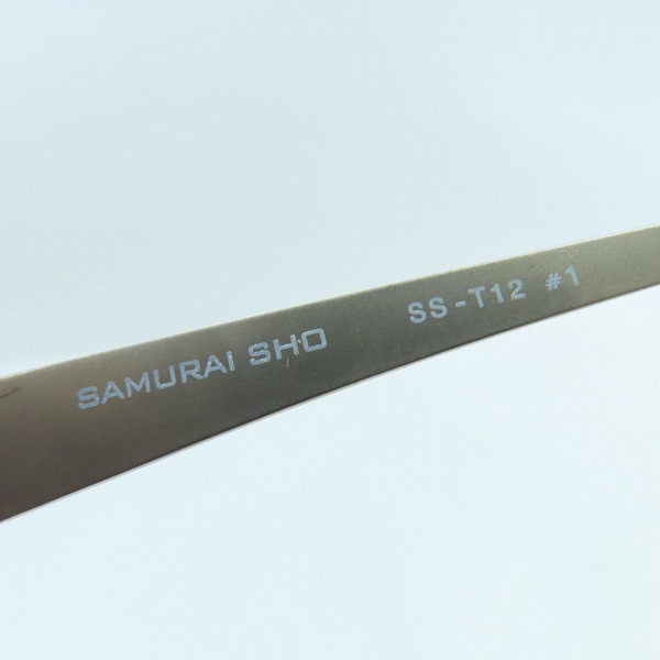 実際に弊社で買取させて頂いたSAMURAI SHO/サムライ翔  TITANIUM/チタン 度入り メガネフレーム/アイウェア SS-T12 #1の画像 5枚目