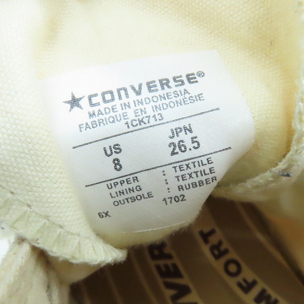 実際に弊社で買取させて頂いたCONVERSE/コンバース ADDICT/アディクト CHUCK TAYLOR/チャックテイラー 1CK713/26.5の画像 5枚目