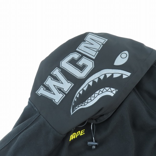 実際に弊社で買取させて頂いたA BATHING APE/アベイシングエイプ シャーク プルオーバー パーカー/Mの画像 4枚目