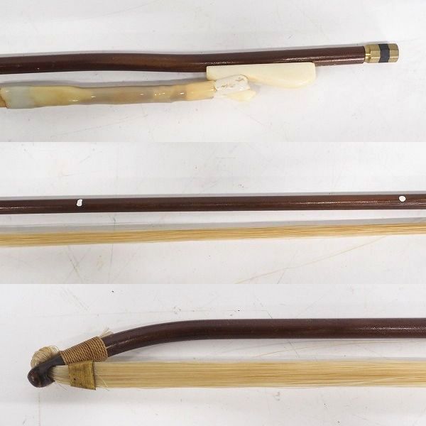 実際に弊社で買取させて頂いた★【難有り】中国民族楽器 二胡  黄建洪精製 明清 蛇革 ソフトケース付きの画像 8枚目