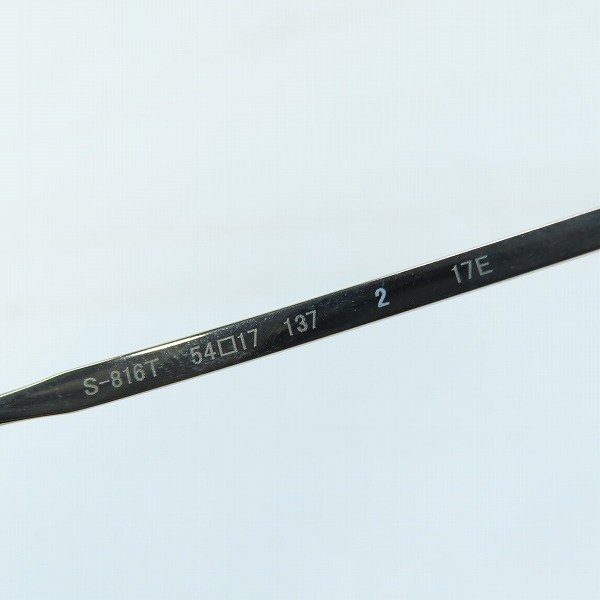 実際に弊社で買取させて頂いた999.9/フォーナインズ TITANIUM メタル メガネフレーム S-816Tの画像 5枚目