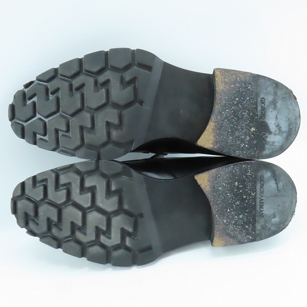 実際に弊社で買取させて頂いたGIORGIO ARMANI/ジョルジオアルマーニ レザー ローファーシューズ 39の画像 2枚目