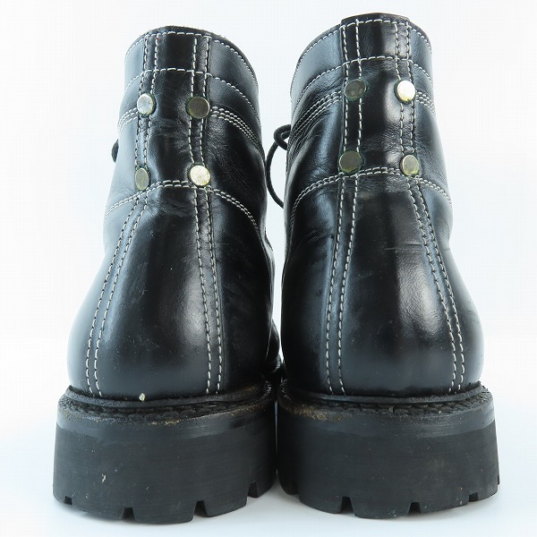 実際に弊社で買取させて頂いた山根靴店 EVISU/エヴィス/エビス 10ホール レースアップ レザーブーツ ブラックの画像 1枚目