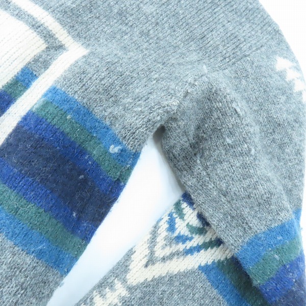 実際に弊社で買取させて頂いたPendleton /ペンドルトン ウール ニット セーター グレー/ネイビー/アイボリー系 3点セットの画像 3枚目