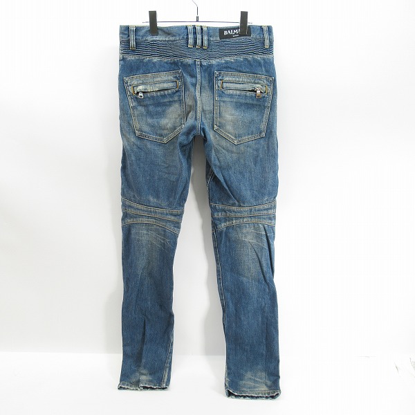 実際に弊社で買取させて頂いたBALMAN/バルマン バイカー デニムパンツ/31の画像 1枚目