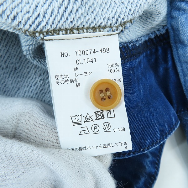 実際に弊社で買取させて頂いた【未使用】BLUE BLUE/ブルーブルー ハーフジップ 長袖 スウェット/Mの画像 3枚目