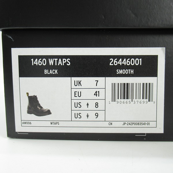 実際に弊社で買取させて頂いた【未使用】WTAPS×Dr. Martens/ダブルタップス×ドクターマーチン 1460 Remastered Boot/リマスタードブーツ 26446001/UK7の画像 9枚目