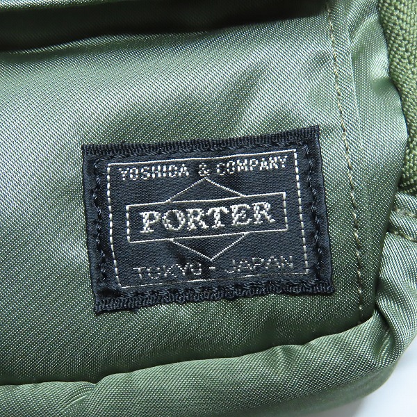 実際に弊社で買取させて頂いた(1)PORTER/ポーター TANKER/タンカー ポーチ カーキの画像 4枚目