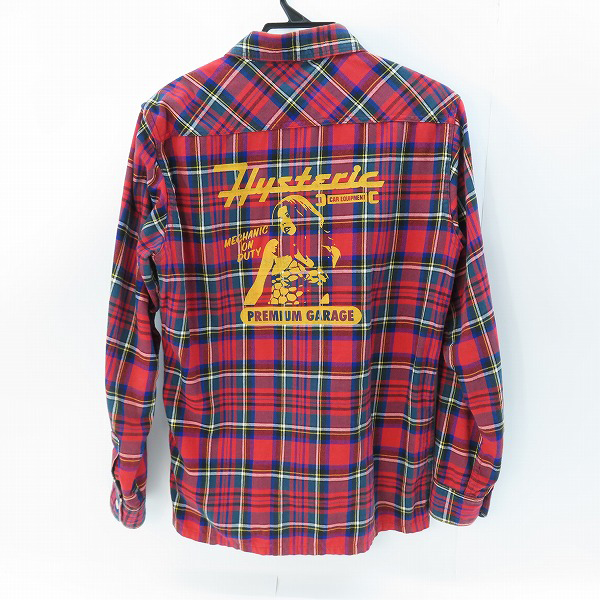 実際に弊社で買取させて頂いたHYSTERIC GLAMOUR/ヒステリックグラマー バックプリント 長袖ネルシャツ 02173AH02/Mの画像 1枚目