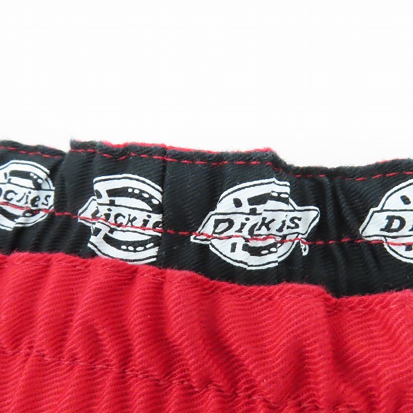 実際に弊社で買取させて頂いたdickies/ディッキーズ ムラサキスポーツ別注 ダブルニーシェフパンツ カラーパンツ レッド 14764500/Mの画像 6枚目