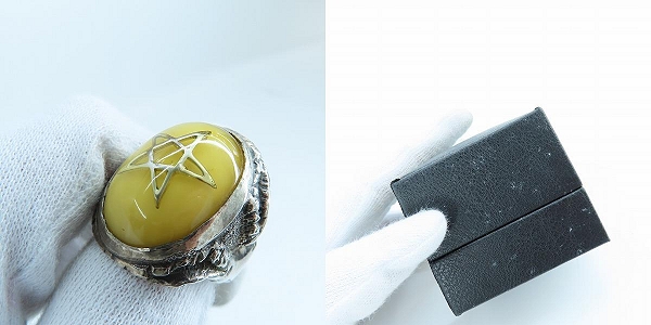 実際に弊社で買取させて頂いたALEX STREETER/アレックスストリーター エンジェルハートリング 17年限定/30周年記念 パウダーバルティックアンバー/14号の画像 8枚目